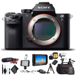 Sony Alpha a7S II Mirrorless Camera ILCE7SM2/B With Soft Bag, Zhiyun-Tech WEEBILL Stabilizer, 2x Extra Batteries, Rode Mic, Light, 2x 64GB Memory Cards, External Monitor , Plus Essential Accessories