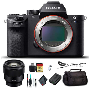 Sony Alpha a7S II Mirrorless Camera ILCE7SM2/B With Sony FE 24-70mm Lens, Soft Bag, Additional Battery, 64GB Memory Card, Card Reader , Plus Essential Accessories