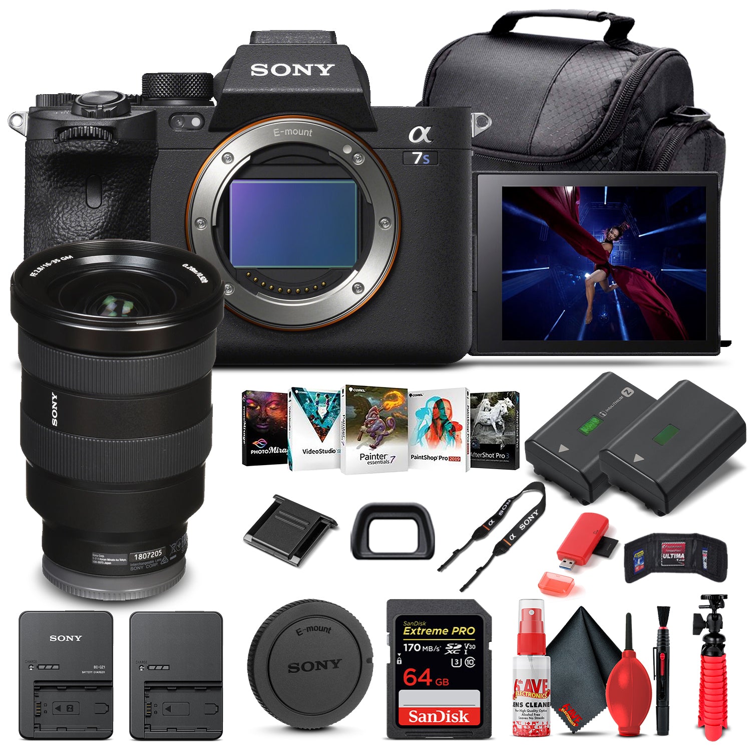 Sony Alpha a7S III Mirrorless Camera W/ Sony FE 16-35mm Lens - Basic Bundle