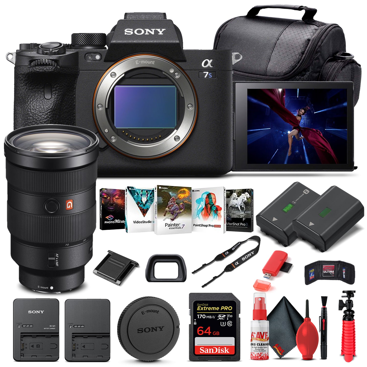 Sony Alpha a7S III Mirrorless Camera W/ Sony FE 24-70mm Lens - Basic Bundle