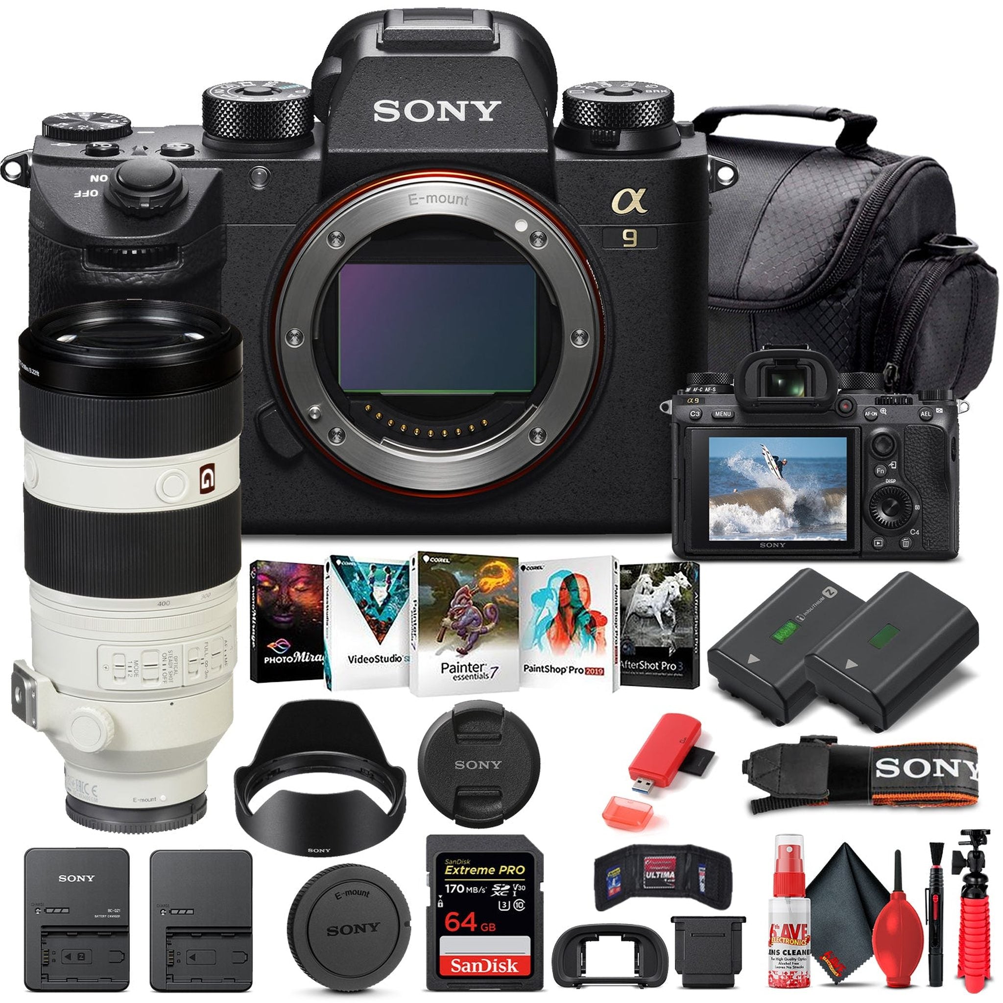 Sony Alpha a9 Mirrorless Camera W/ Sony FE 100-400mm Lens - Basic Bundle Sony