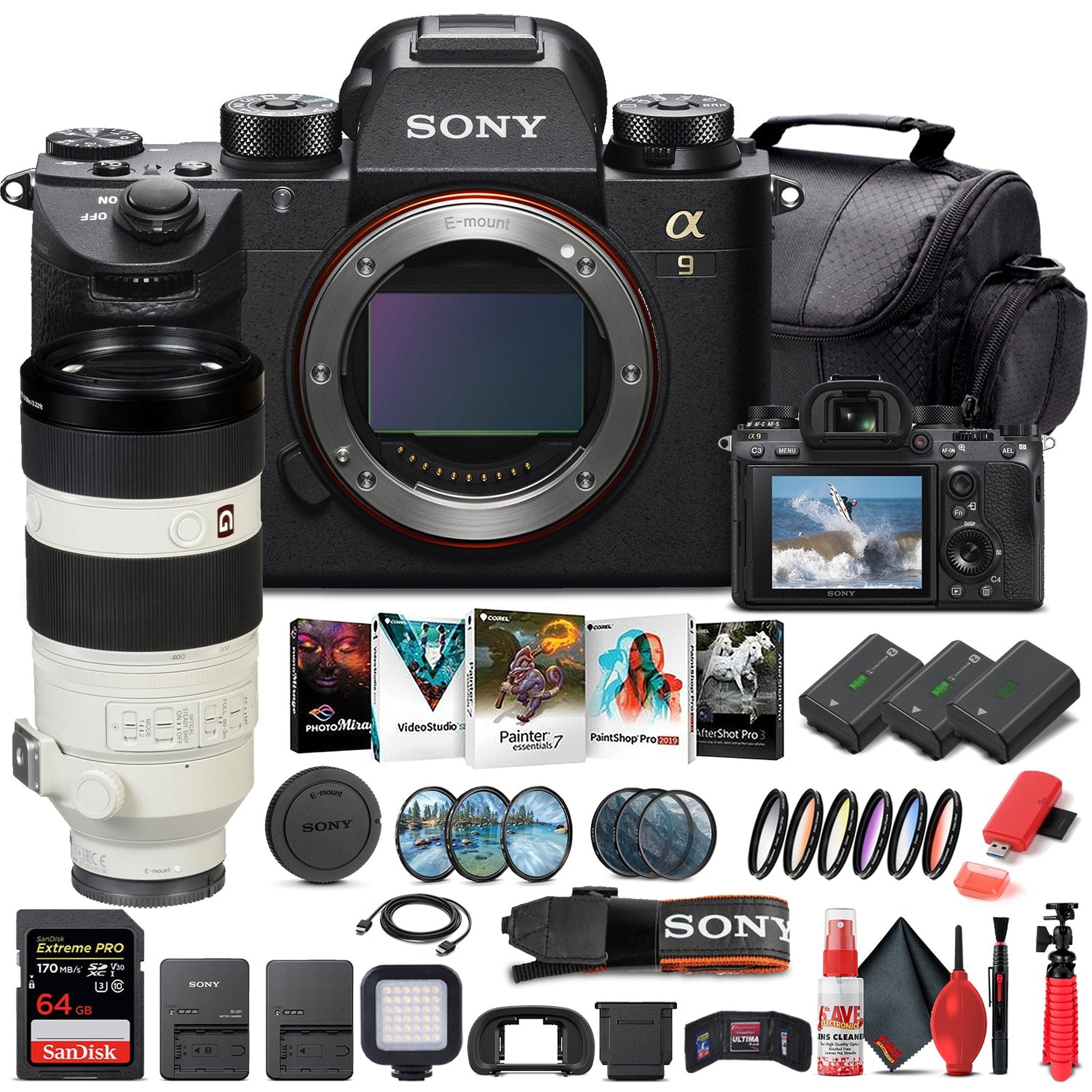 Sony Alpha a9 Mirrorless Camera W/ Sony FE 100-400mm Lens - Advanced Bundle Sony