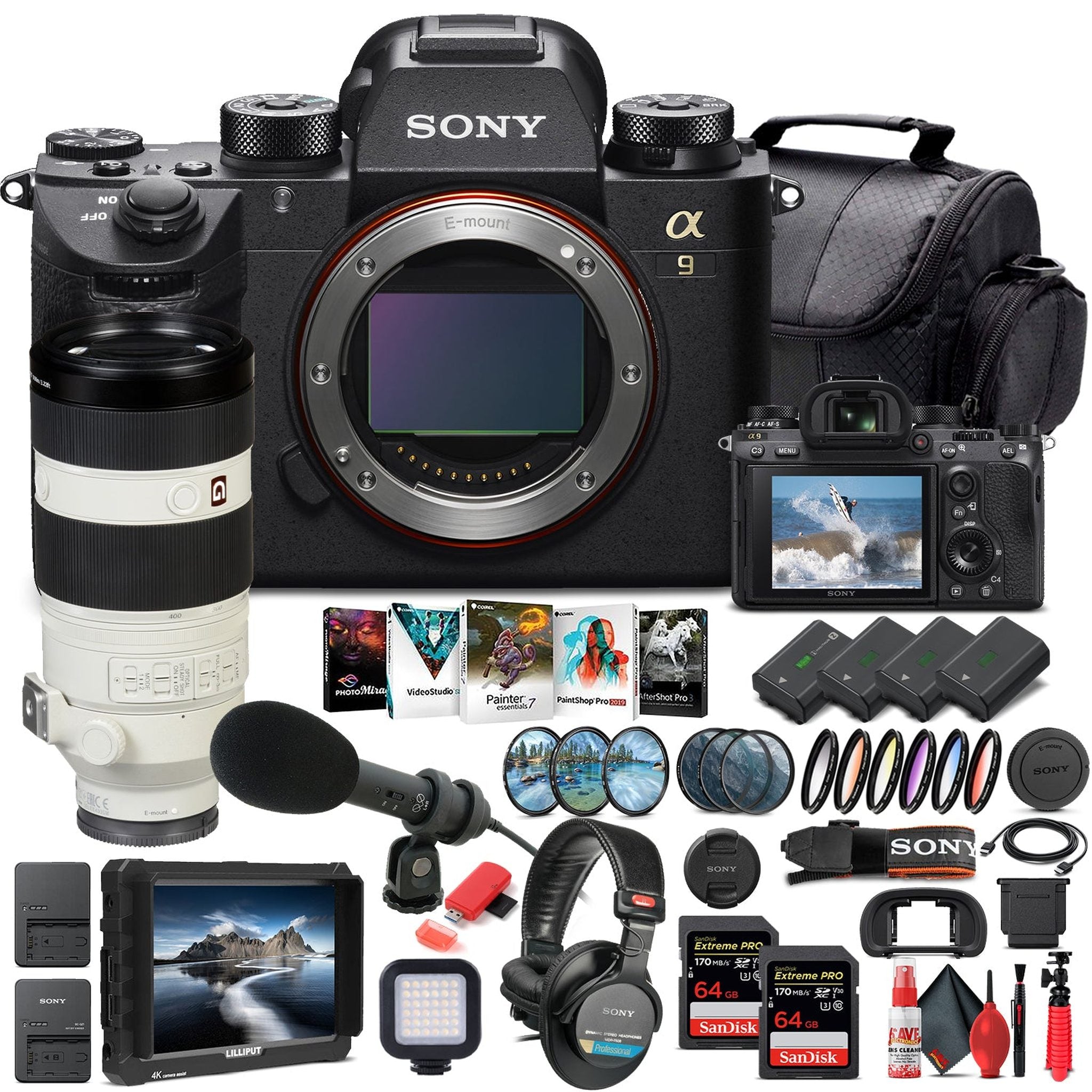 Sony Alpha a9 Mirrorless Camera W/ Sony FE 100-400mm Lens - Pro Bundle - Reconditioned Sony