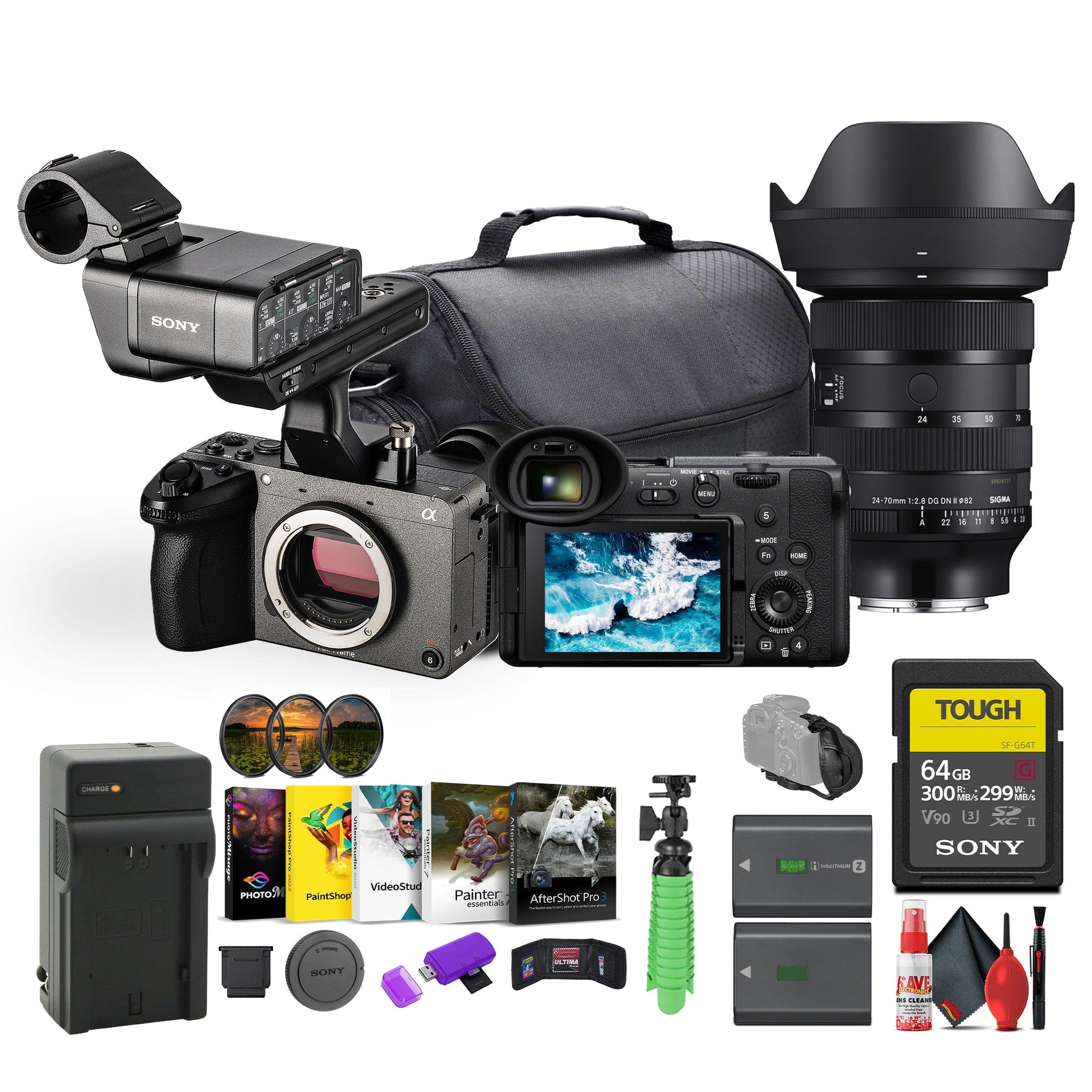 Sony FX2 Cinema Camera Kit w/ XLR Handle – Dual XLR Audio, Full-Frame 4K + More