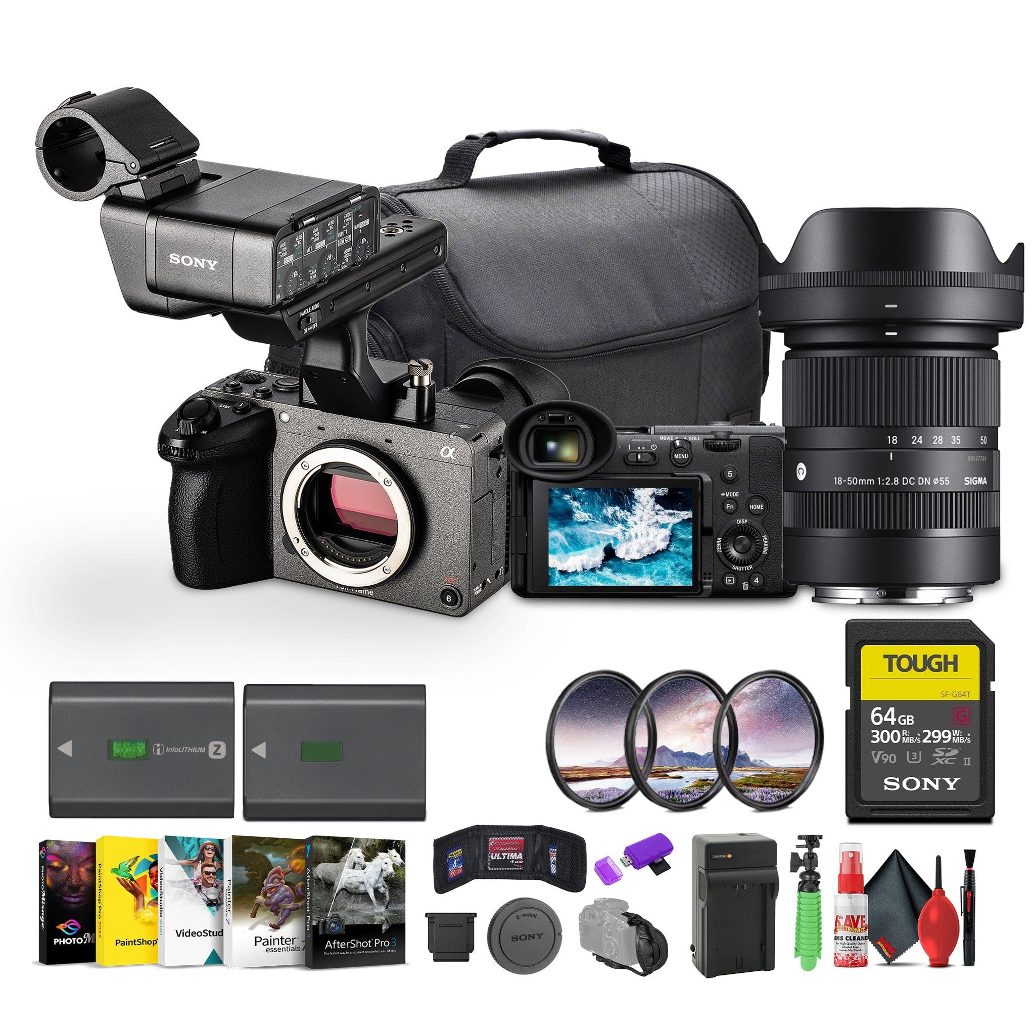 Sony FX2 Cinema Camera Kit w/ XLR Handle – Dual XLR Audio, Full-Frame 4K + More