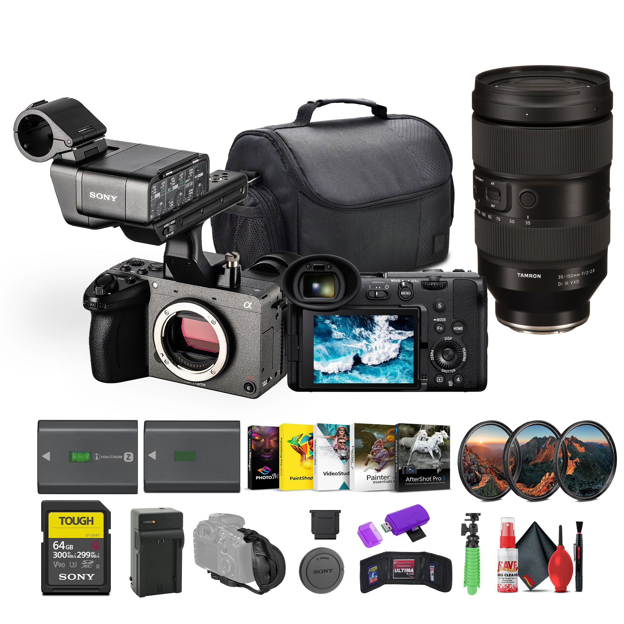 Sony FX2 Cinema Camera Kit w/ XLR Handle – Dual XLR Audio, Full-Frame 4K + More