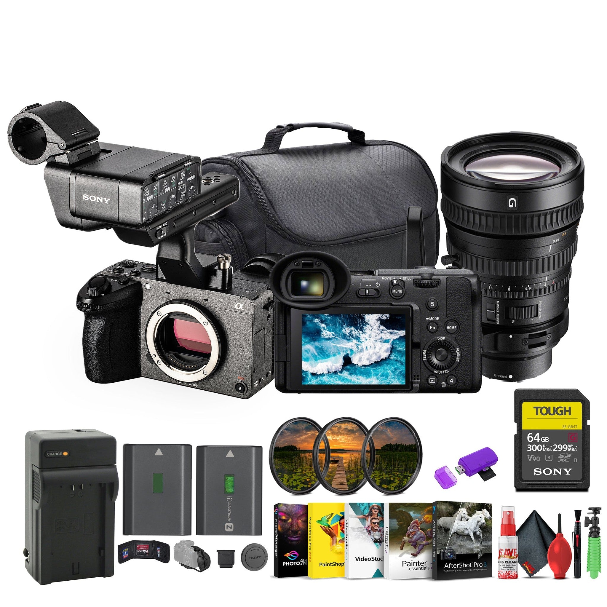 Sony FX2 Cinema Camera Kit w/ XLR Handle – Dual XLR Audio, Full-Frame 4K + More