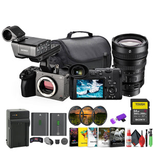 Sony FX2 Cinema Camera Kit w/ XLR Handle – Dual XLR Audio, Full-Frame 4K + More