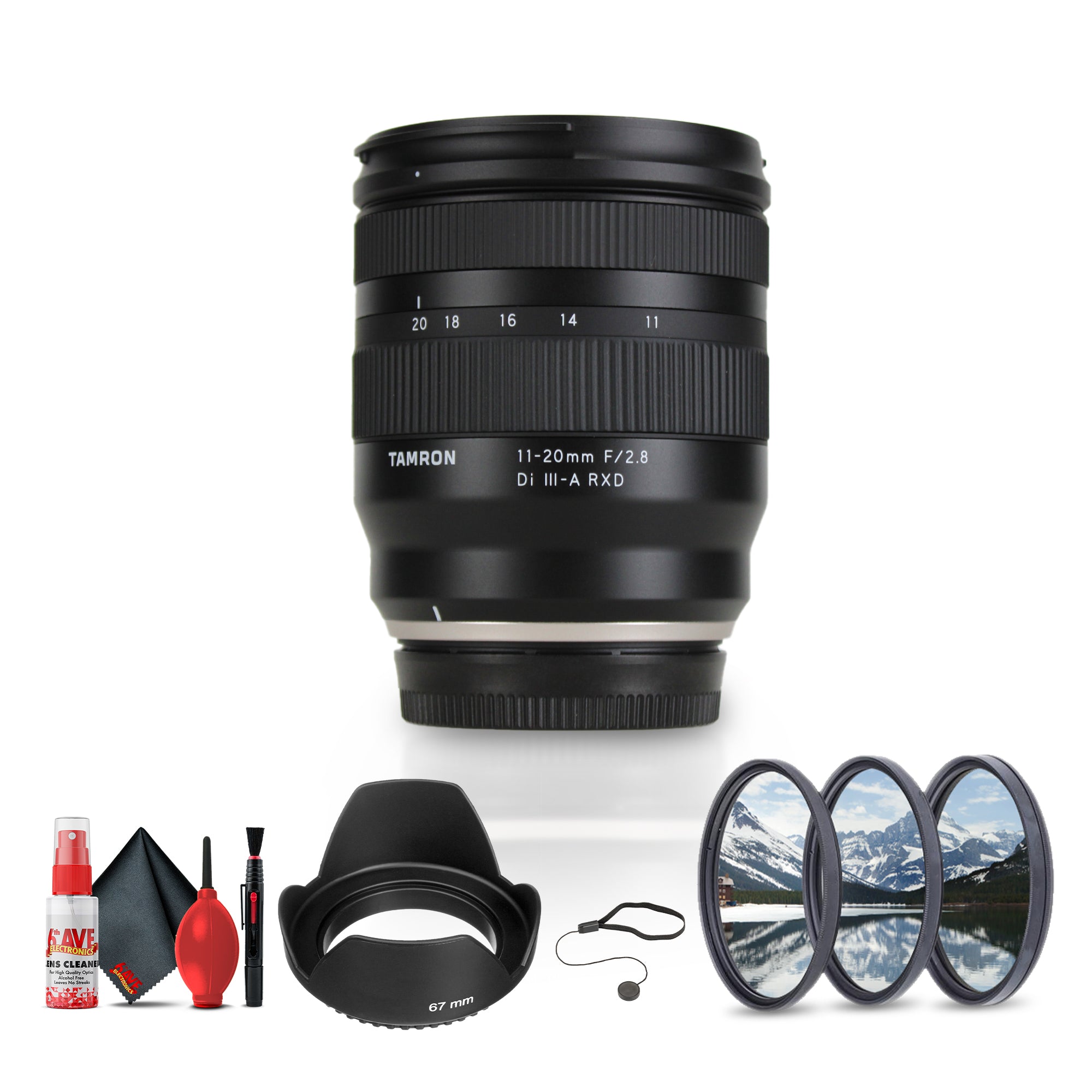 Tamron 11-20mm f/2.8 Di III-A RXD Lens (FUJIFILM X) + Lens Filter Kit + More