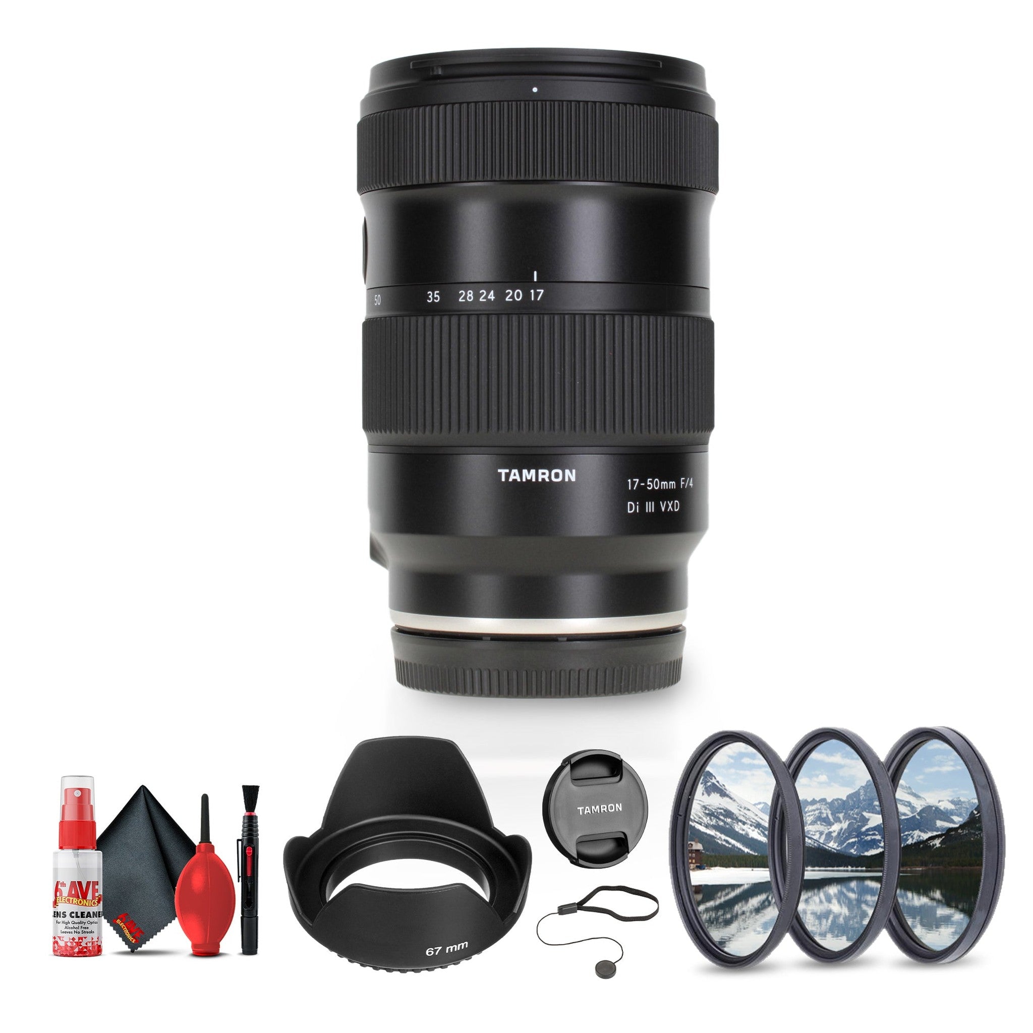 Tamron 17-50mm f/4 Di III VXD Lens Sony E + Lens Filter Kit + Cleaning Kit + More Tamron