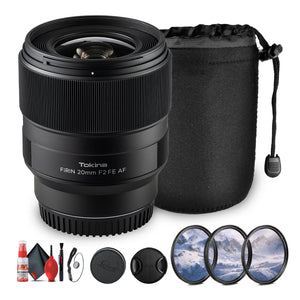 Tokina FiRIN 20mm f/2 FE AF Lens | Sony E-Mount, Wide-Angle, Metal Build - Bundle