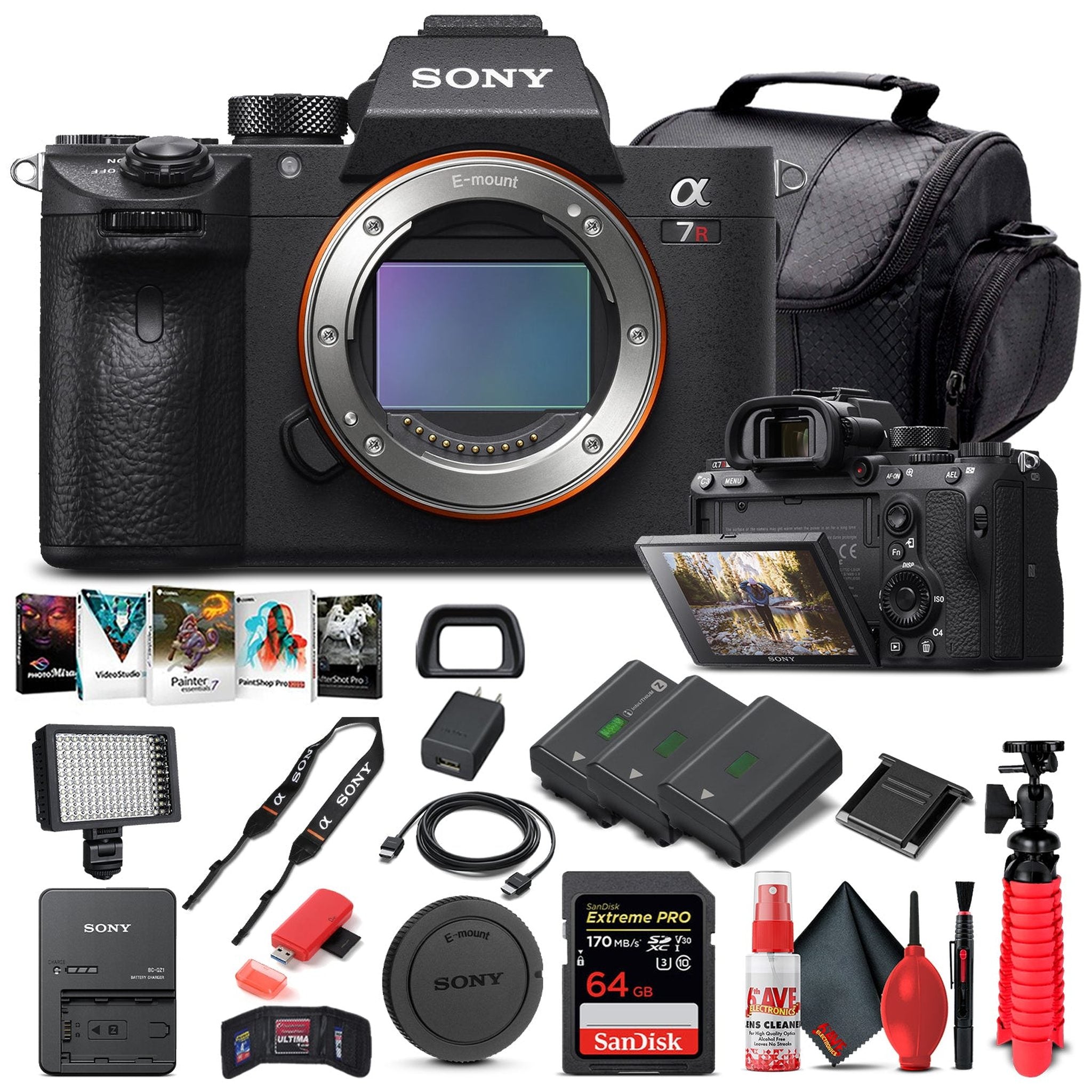 Sony Alpha a7R III Mirrorless Camera Body Only ILCE7RM3/B - Advanced Bundle - Reconditioned Sony