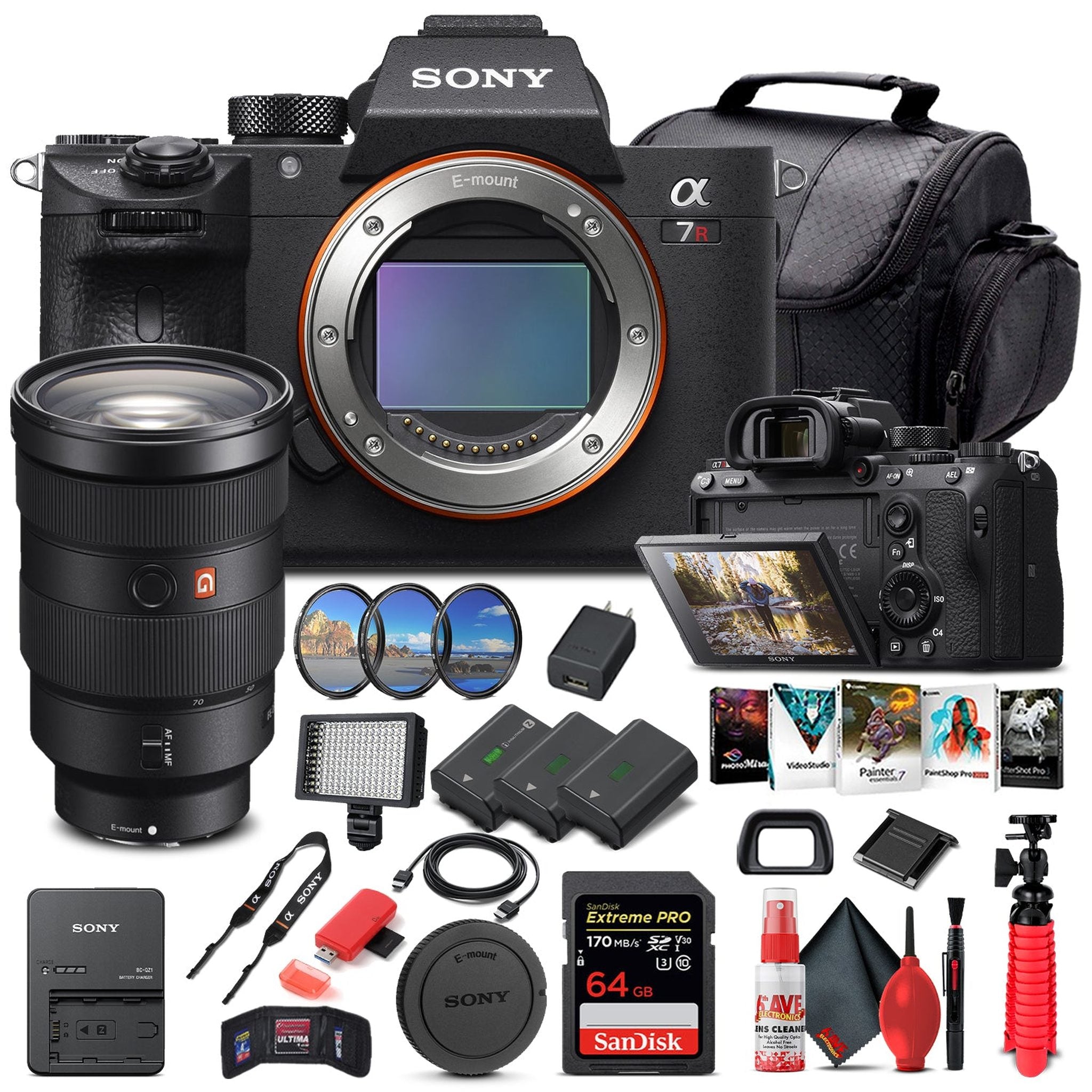 Sony Alpha a7R III Mirrorless Camera W/ Sony FE 24-70mm Lens - Advanced Bundle Sony