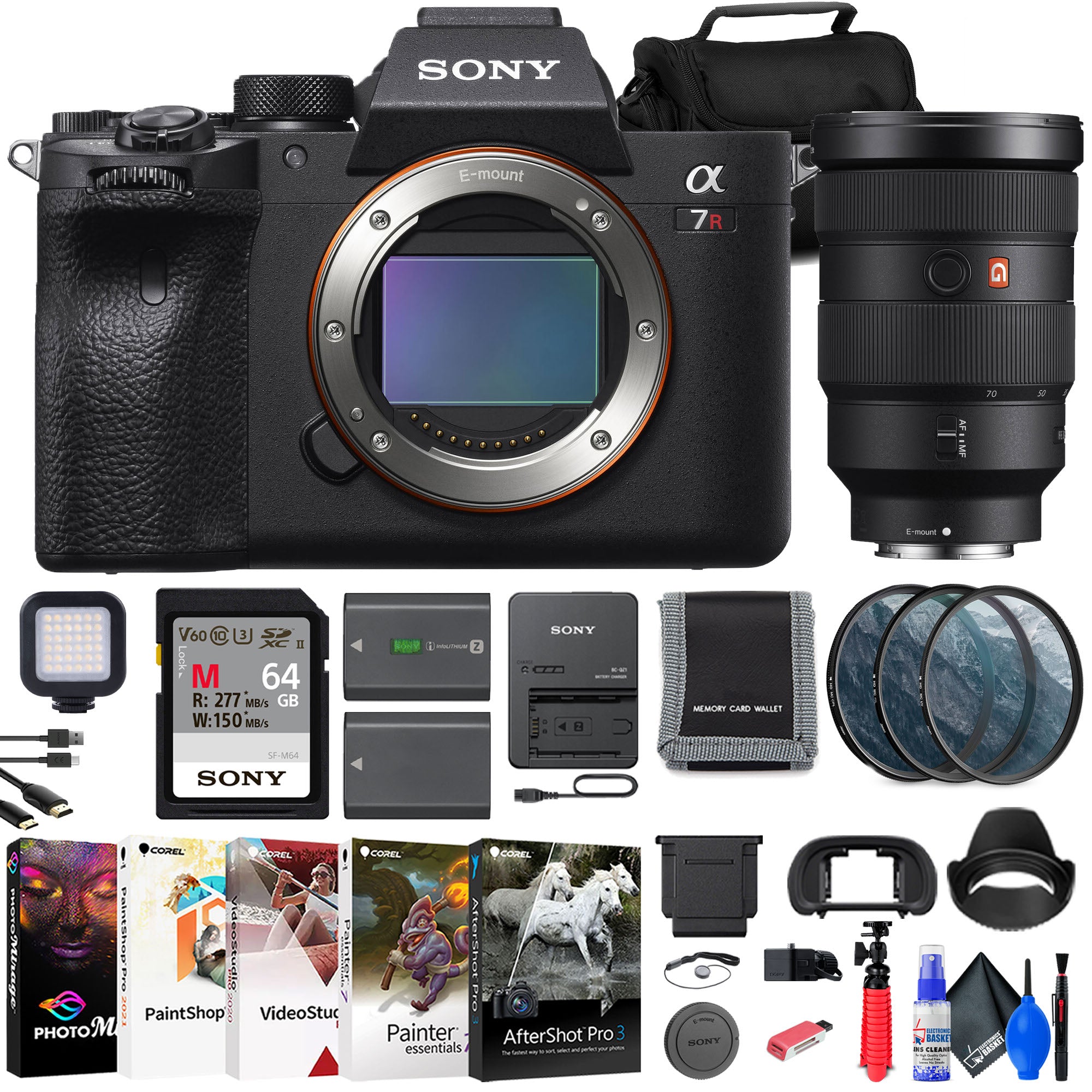 Sony a7R IVA Mirrorless Camera + Sony FE 24-105mm Lens + 64GB Card + More