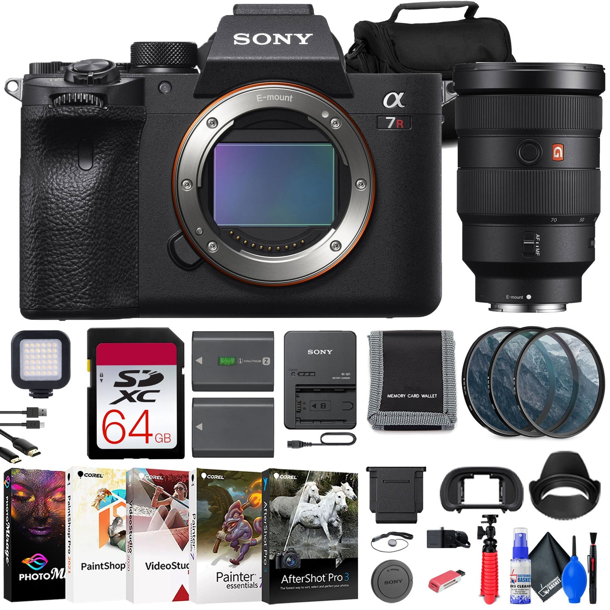 Sony a7R IVA Mirrorless Camera + Sony FE 24-105mm Lens + 64GB Card + More