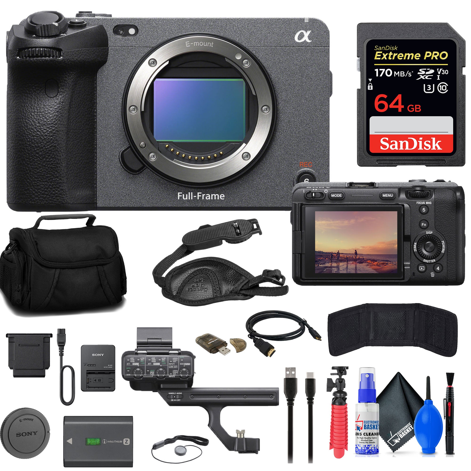 Sony FX3 Full-Frame Cinema Camera + 64GB Card + Bag + Card Reader + More