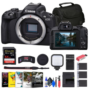 Canon EOS R50 Mirrorless Camera + 64GB Card + Bag + Charger + Battery + More Canon