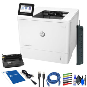 HP M611dn Laserjet Enterprise B & W - Duplex - Printer + Printer Cable + More
