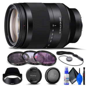Sony FE 24-240mm f/3.5-6.3 OSS Lens + Filter Kit + Cap Keeper + Cleaning Kit