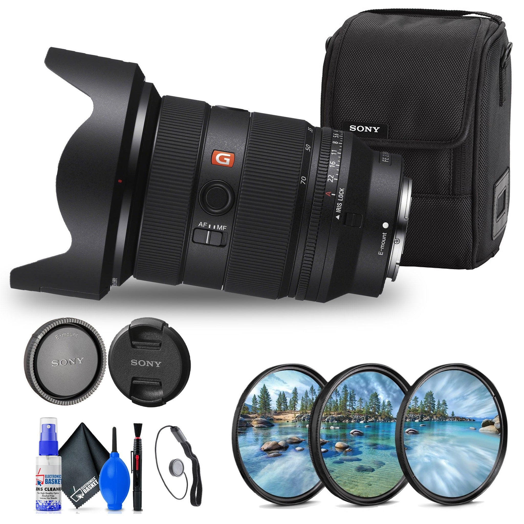 Sony FE 24-70mm f/2.8 GM II Lens Sony E SEL2470GM2 + Filter Kit + Cap Keeper - Bundle