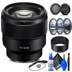 Sony FE 85mm f/1.8 Lens + Filter Kit + Cap Keeper + Cleaning Kit