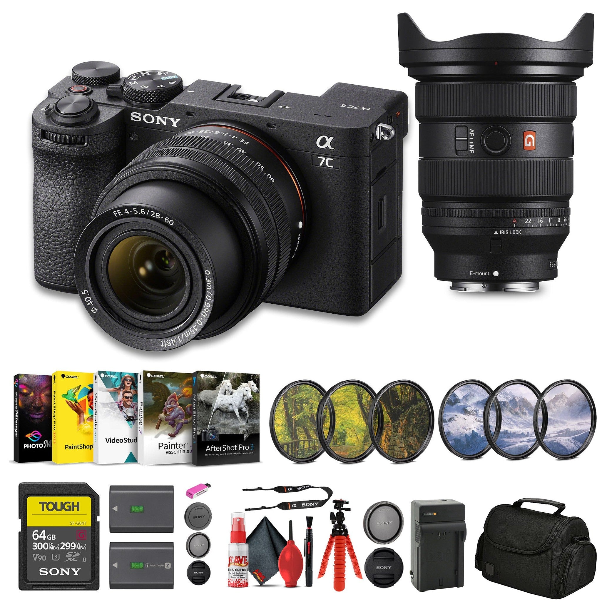 Sony a7C II Mirrorless Camera with 28-60mm Lens ILCE-7CM2L/B + Sony FE 16-35mm Sony