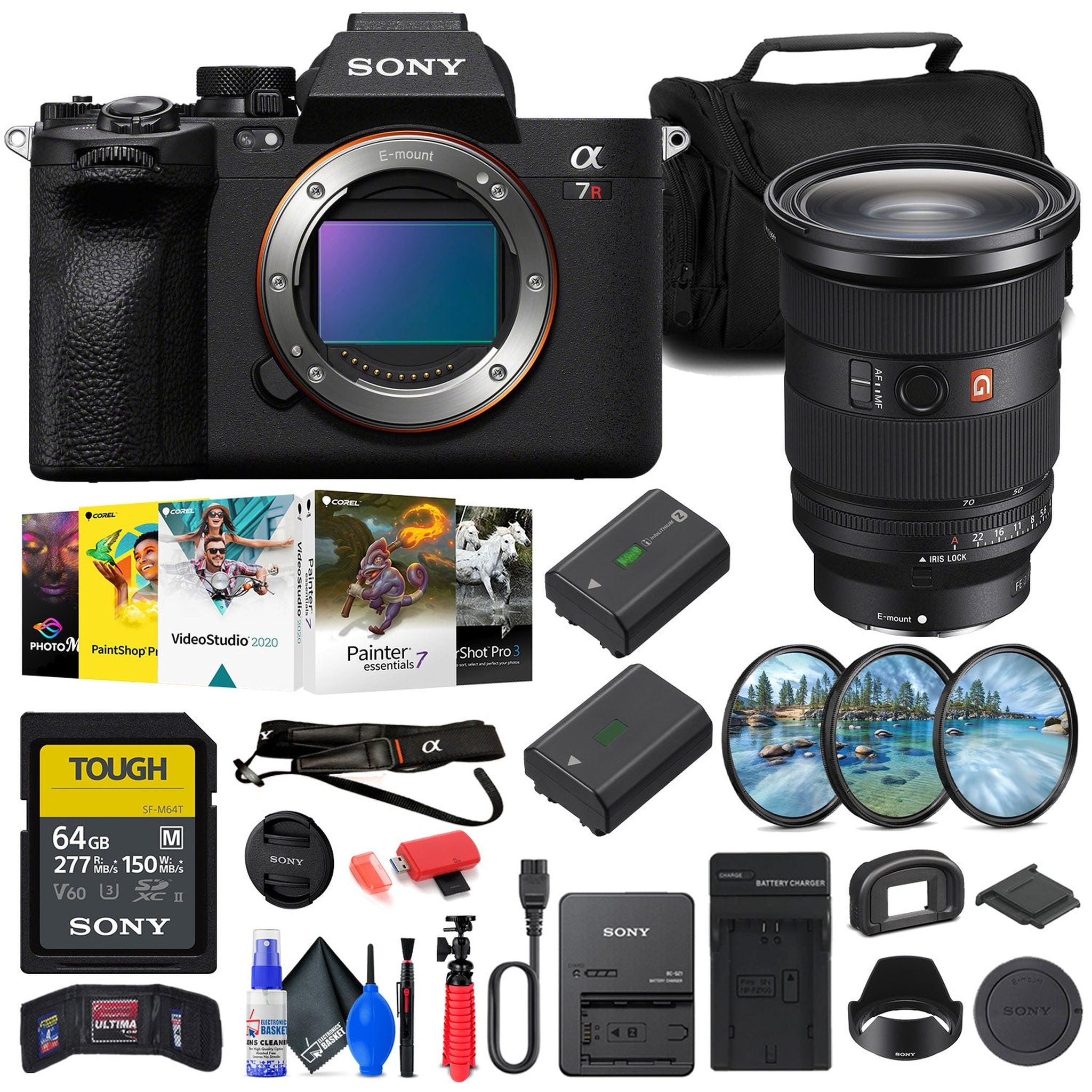 Sony a7R V Mirrorless Camera + Sony FE 24-70mm Lens + 64GB Card + Filter Kit + More Sony