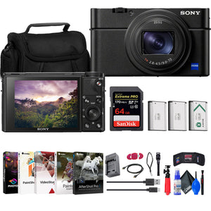 Sony Cyber-shot DSC-RX100 VII Digital Camera + 64GB Card + Case + More