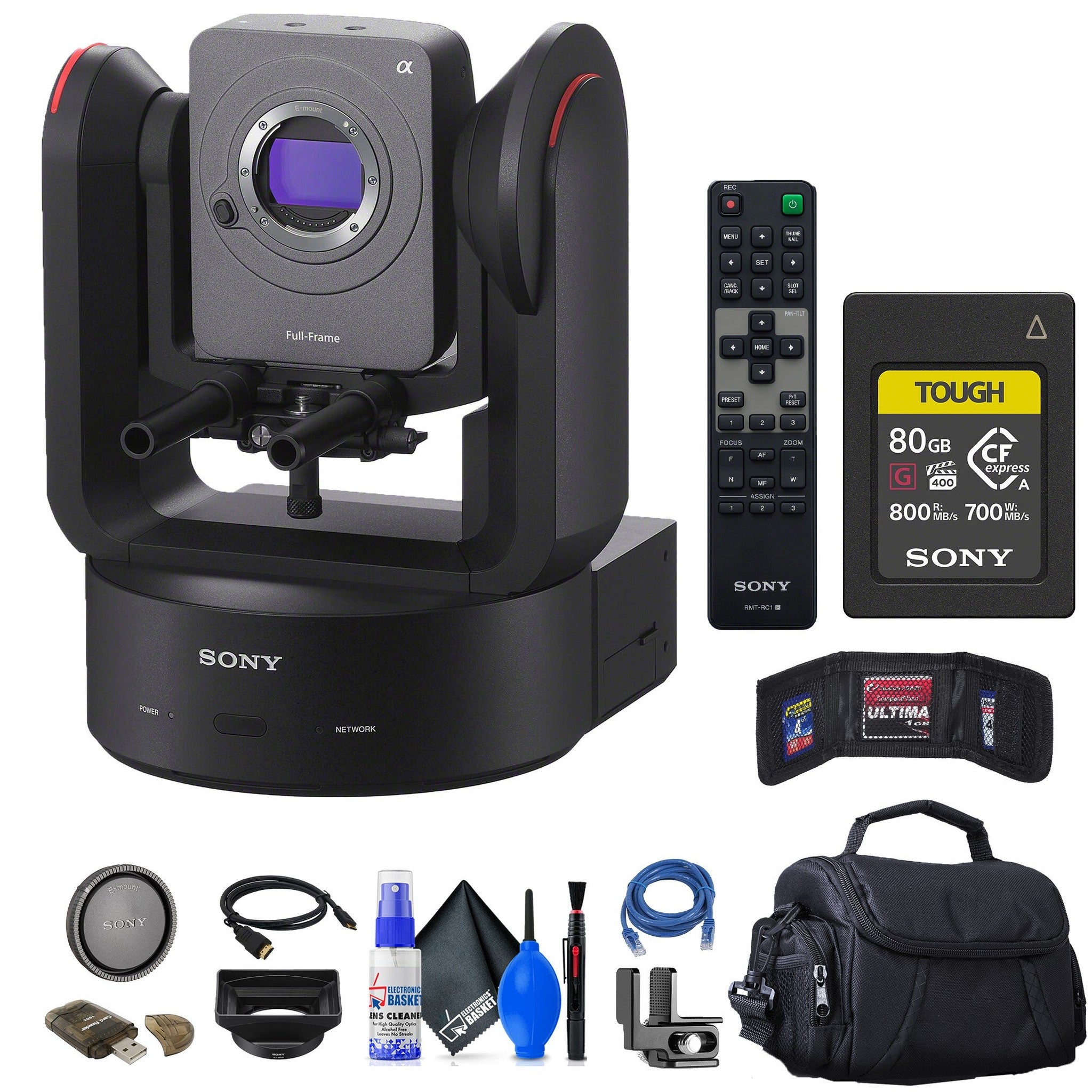 Sony FR7 Cinema Line PTZ Camera + Sony 80GB CFexpress Card + Bag + More Sony