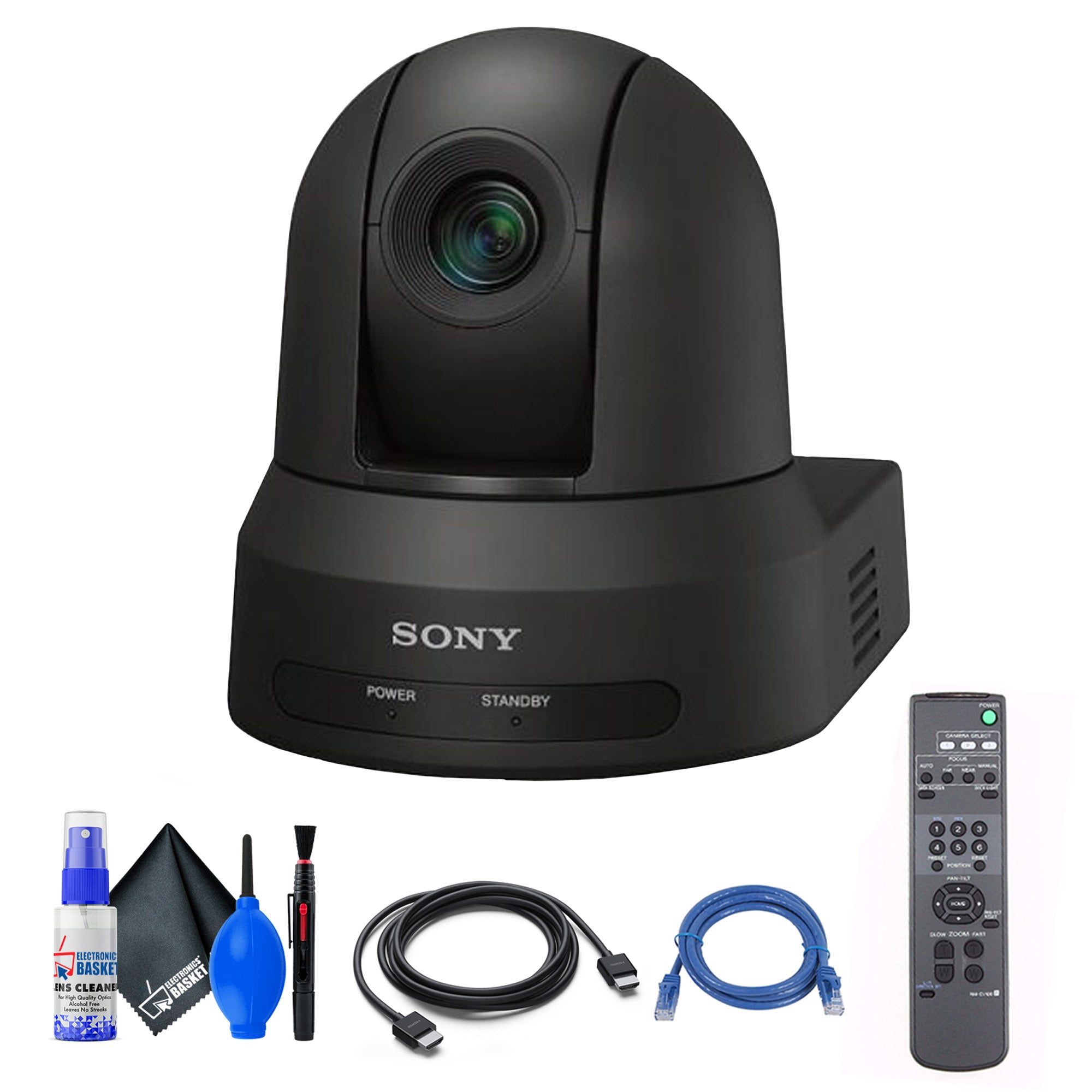 Sony SRG-X40UH PTZ Camera (Black) + Ethernet & HDMI Cables + Cleaning Set