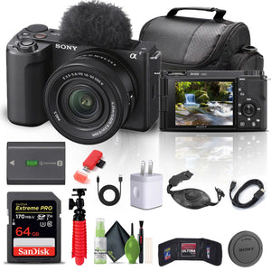 Sony Alpha ZV-E10 II Mirrorless Camera with 16-50mm Lens + 64GB Memory Card + Bag + More Sony