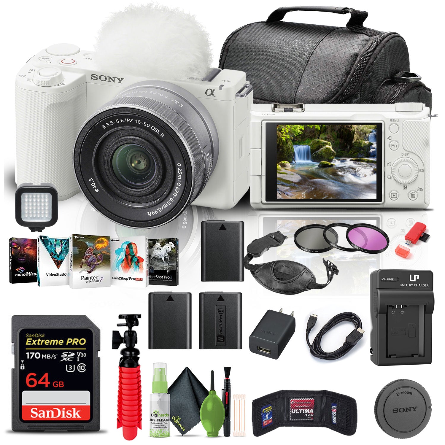 Sony Alpha ZV-E10 II Mirrorless Camera W/ 16-50mm Lens + 64GB Memory Card + Filter + More