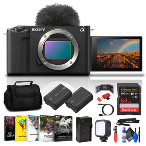Sony ZV-E1 Mirrorless Camera Black + 64GB Card + Extra Battery + Software