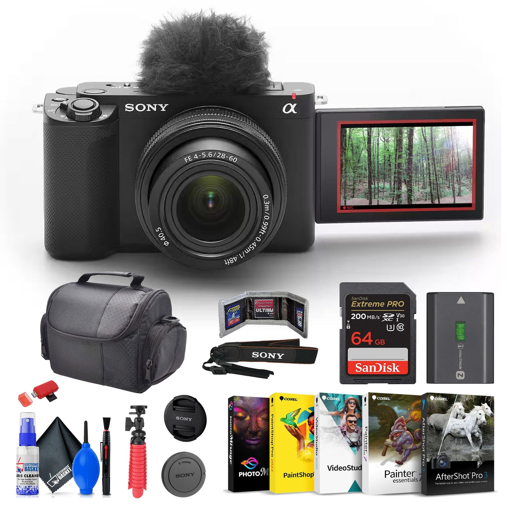 Sony ZV-E1 Mirrorless Camera Black + 28-60mm Lens + 64GB Card + Photo Software