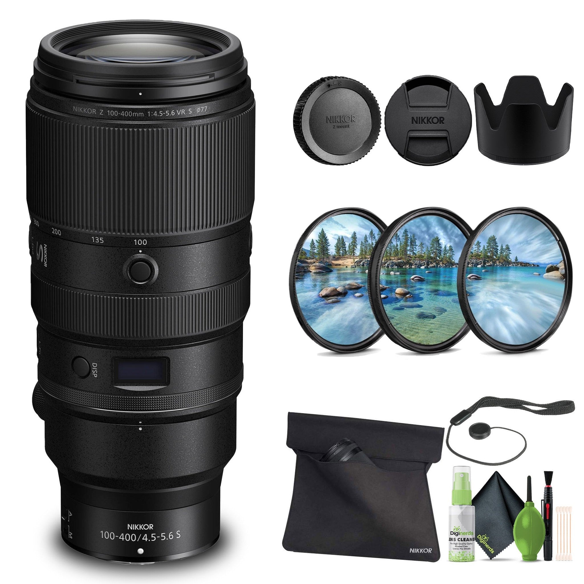 Nikon - NIKKOR Z 100-400mm f/4.5-5.6 VR S Super-Telephoto Lens for Z Series - Bundle Nikon