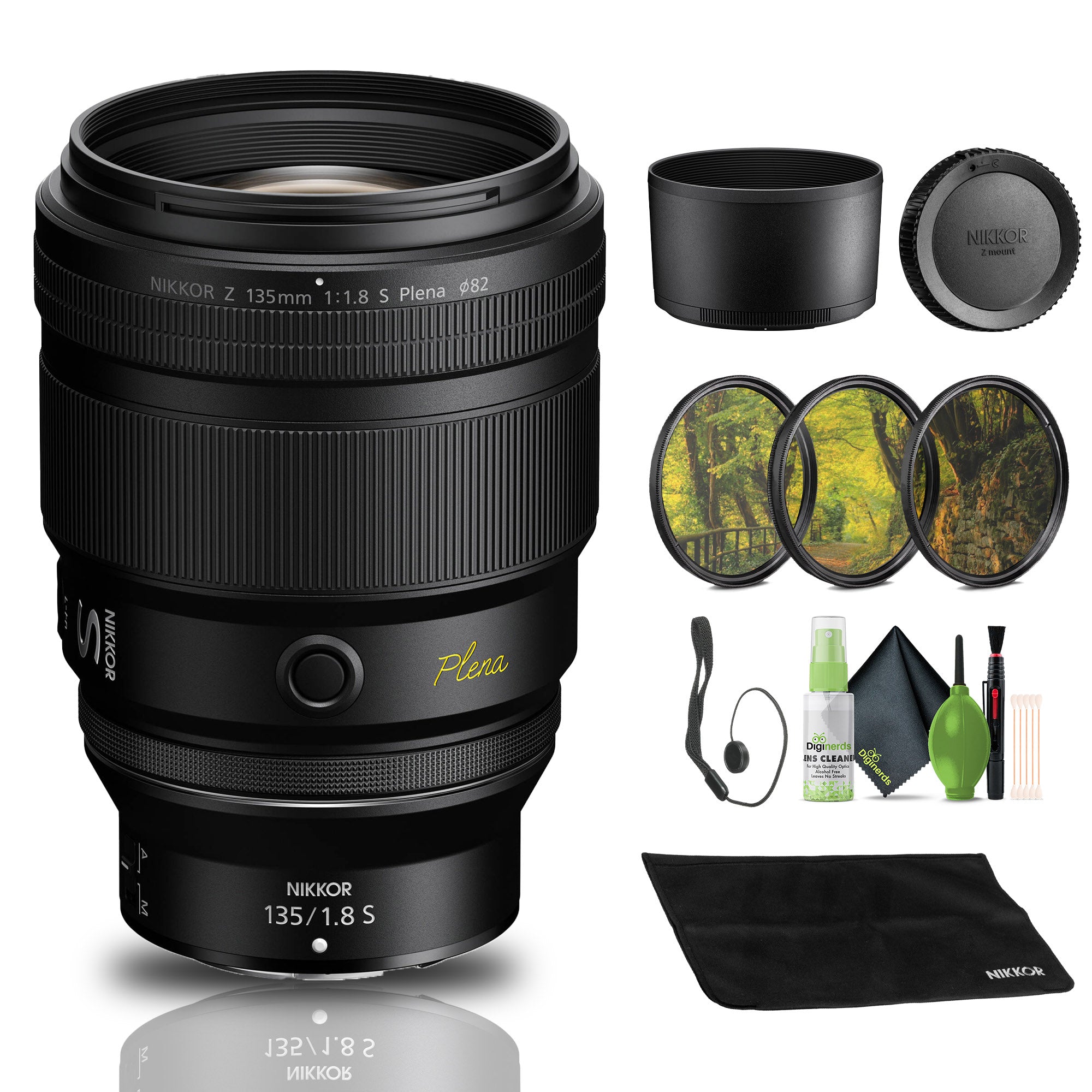 Nikon NIKKOR Z 135mm f/1.8 S Plena Lens 20123 + Filter Kit + Cap Keeper - Bundle