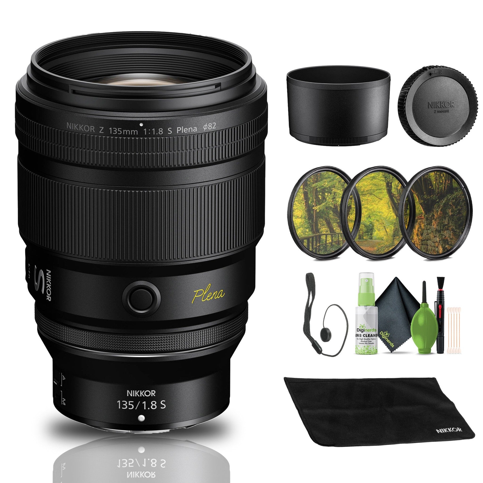 Nikon NIKKOR Z 135mm f/1.8 S Plena Lens 20123 + Filter Kit + Cap Keeper - Bundle