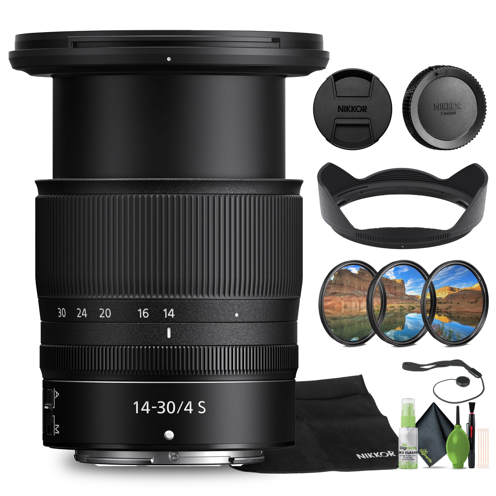 Nikon NIKKOR Z 14-30mm f/4.0 S Zoom Lens for Nikon Z Cameras 20070 + Filter Kit - Bundle