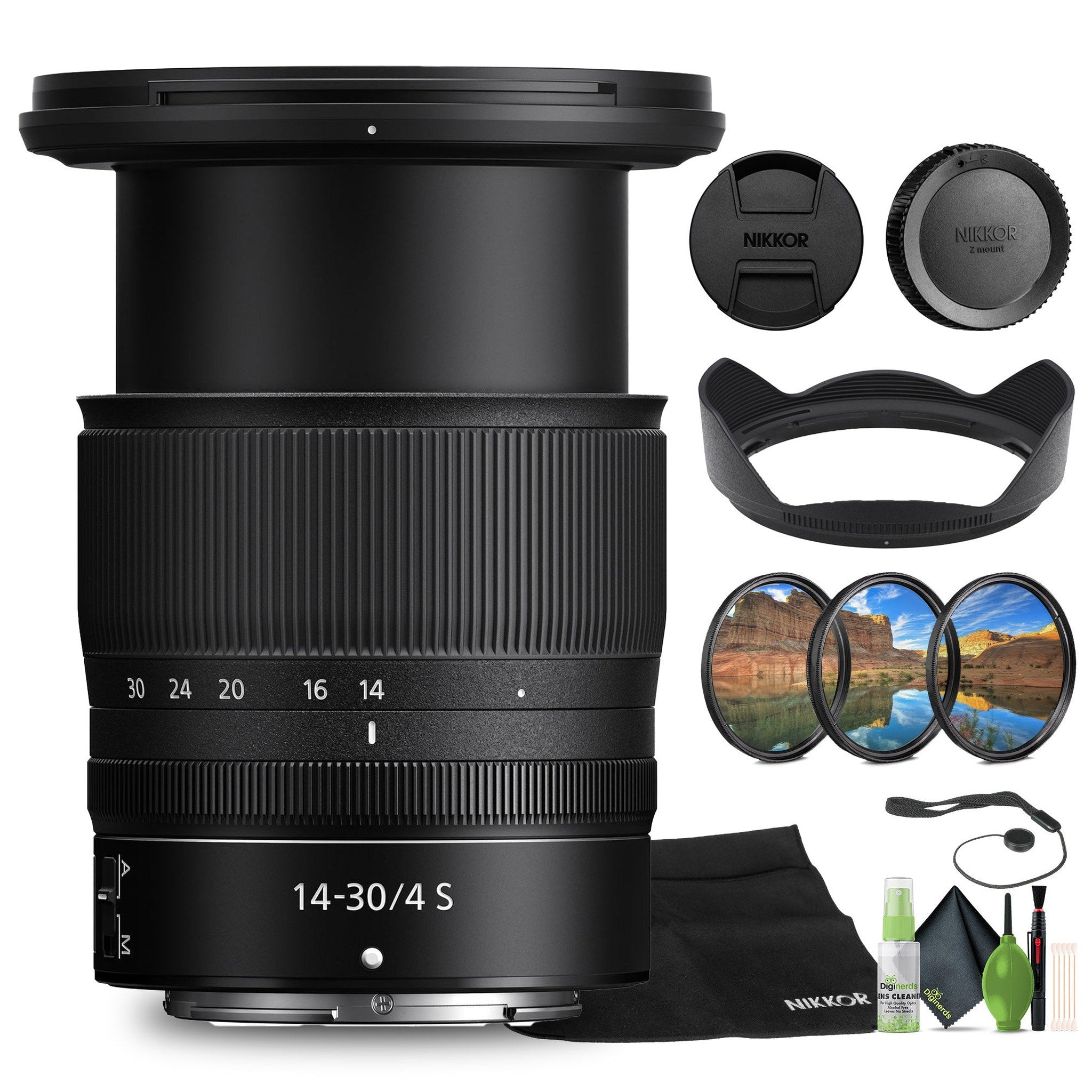Nikon NIKKOR Z 14-30mm f/4.0 S Zoom Lens for Nikon Z Cameras 20070 + Filter Kit - Bundle