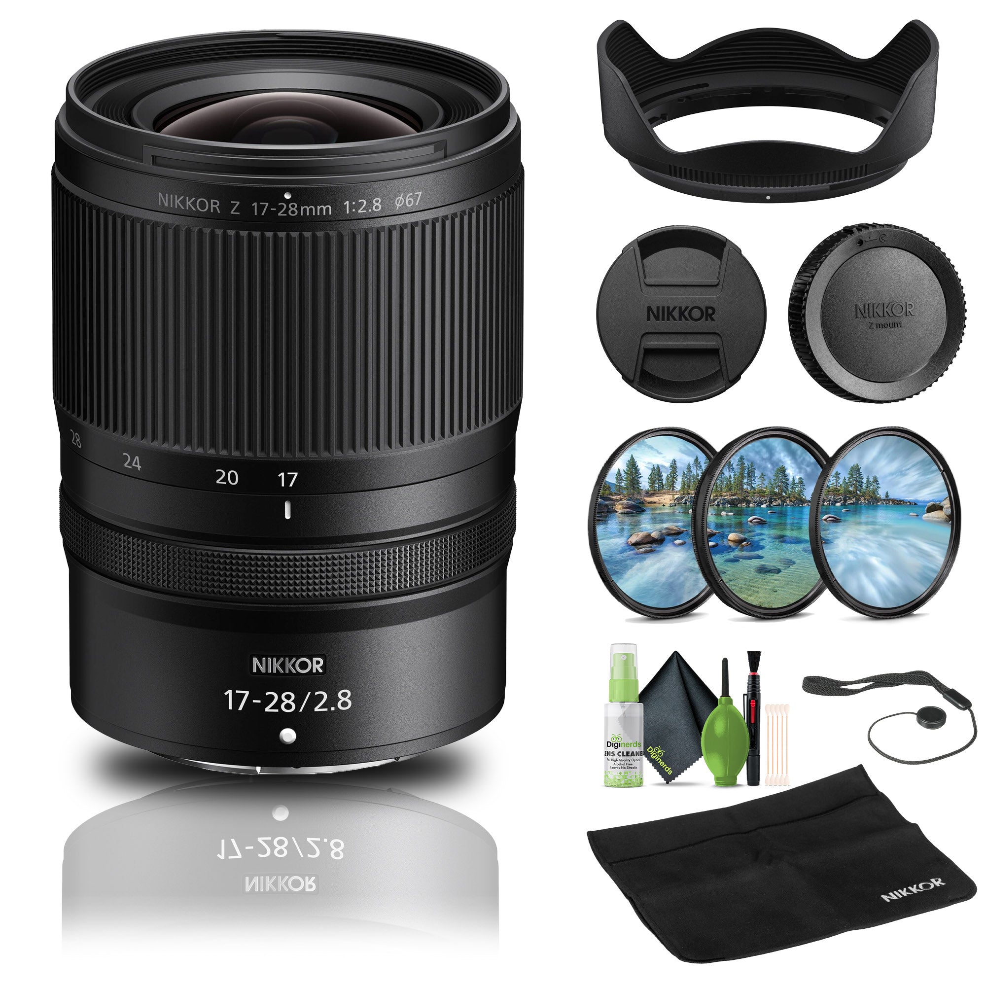 Nikon NIKKOR Z 17-28mm f/2.8 Lens (20115) + Filter Kit + Cap Keeper + Cleaning Kit - Bundle