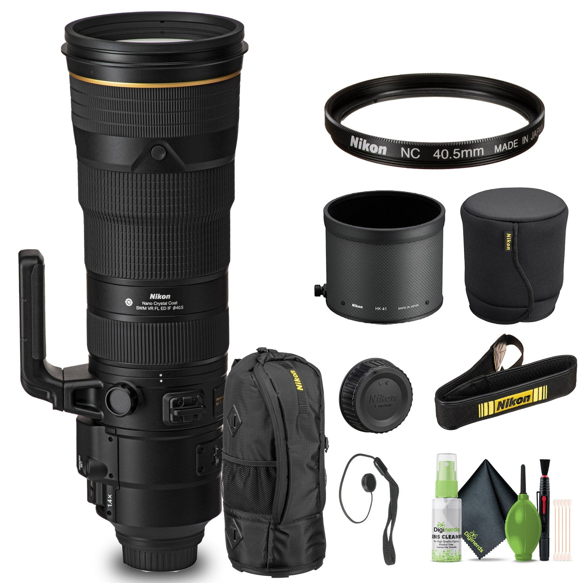 Nikon AF-S NIKKOR 180-400mm f/4E TC1.4 FL ED VR Lens 20071 + Cap Keeper - Bundle