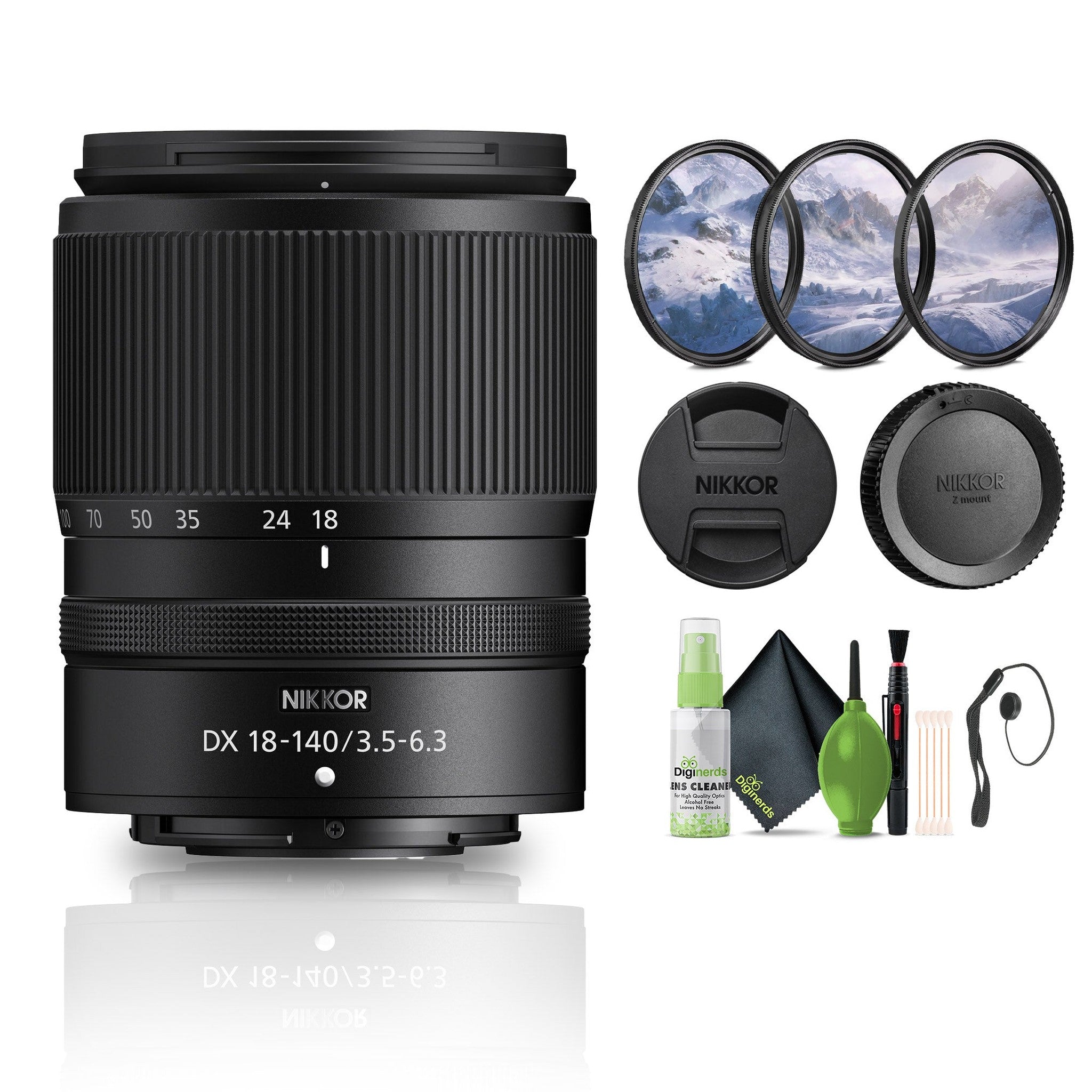 Nikon NIKKOR Z DX 18-140mm f/3.5-6.3 VR Compact Zoom Lens 20104 Bundle - Reconditioned Nikon