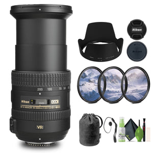 Nikon AF-S DX NIKKOR 18-200mm f/3.5-5.6G ED VR II Lens 2192 + Filter Kit - Bundle Nikon