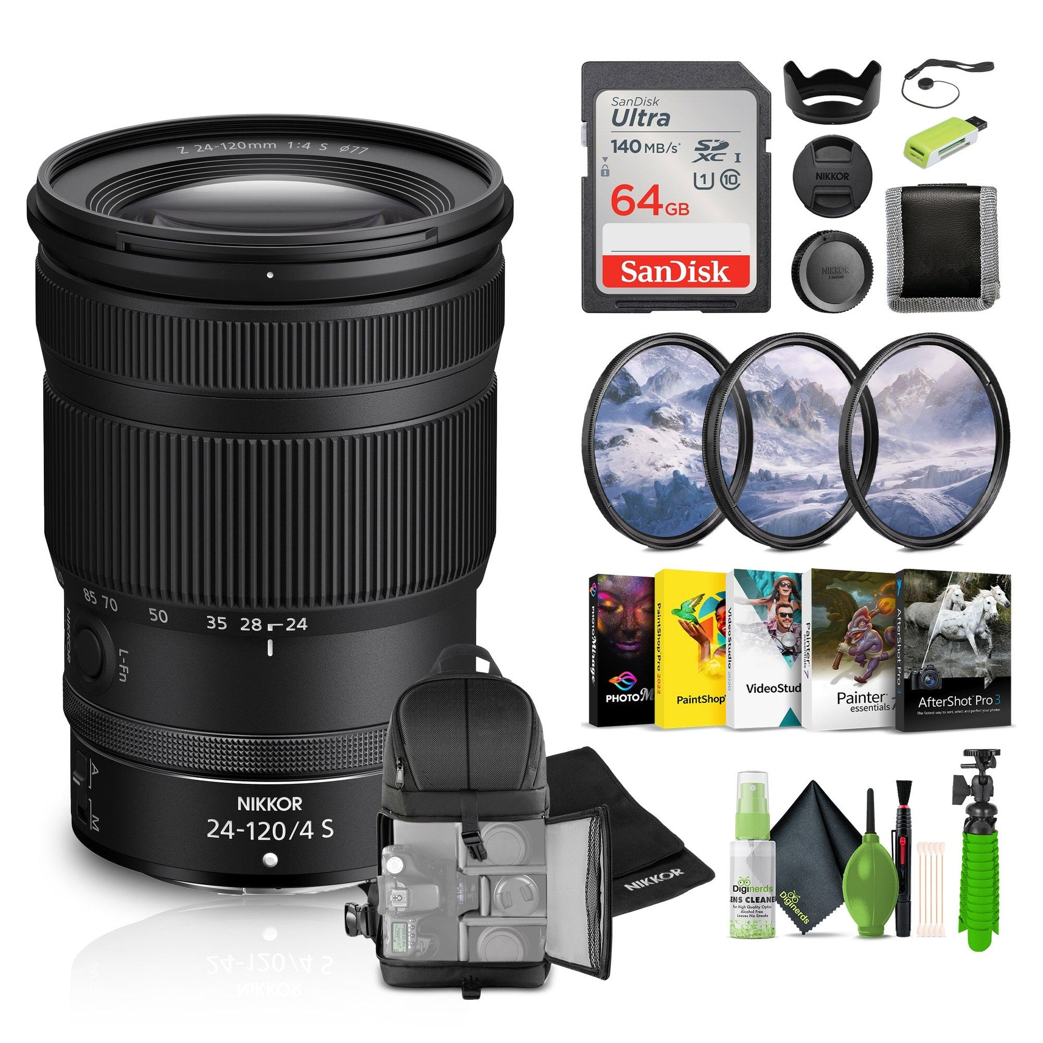 Nikon NIKKOR Z 24-120mm f/4 S All-in-one zoom Lens Nikon Z 20105 Bundle Nikon