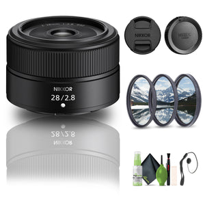 NIKKOR Z 28mm f/2.8 Lens for Nikon Z Cameras 20101 + Filter Kit + Cap Keeper - Bundle