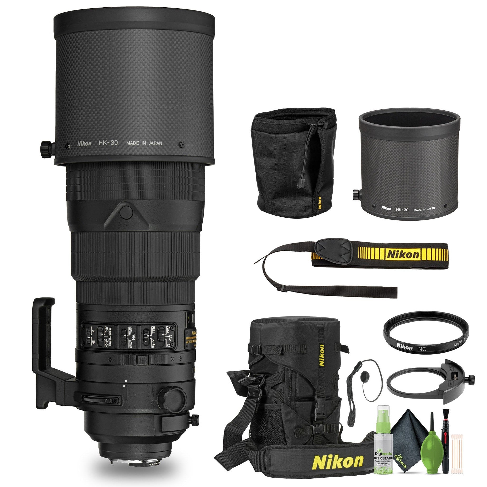 Nikon AF-S NIKKOR 300mm f/2.8G ED VR II Lens 2186 + Cap Keeper + Cleaning Kit - Bundle
