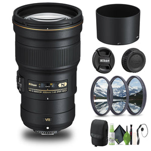 Nikon AF-S NIKKOR 300mm f/4E PF ED VR Lens 2223 + Filter Kit + Cap Keeper - Bundle Nikon