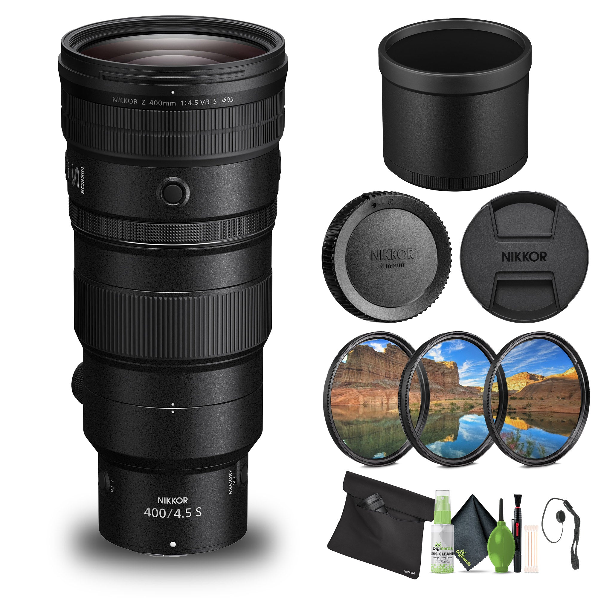 Nikon NIKKOR Z 400mm f/4.5 VR S Super-Telephoto Lens for Nikon Z Mount Cameras - Bundle