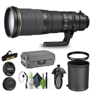Nikon AF-S NIKKOR 500mm f/4E FL ED VR Lens 20053 + Cap Keeper + Cleaning Kit - Bundle