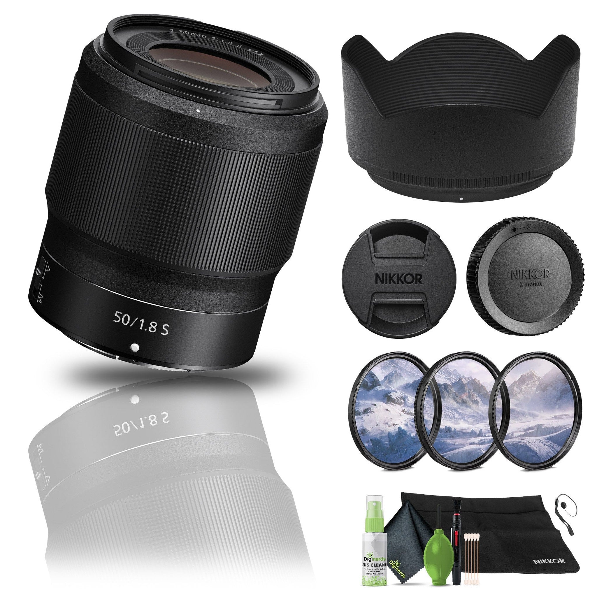 Nikon NIKKOR Z 50mm f/1.8 S Standard Lens for Nikon Z Cameras 20083 + Filter Kit - Bundle